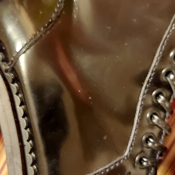 Jeffrey Campbell Black Glossy Combat Boots - Picture 9 of 16